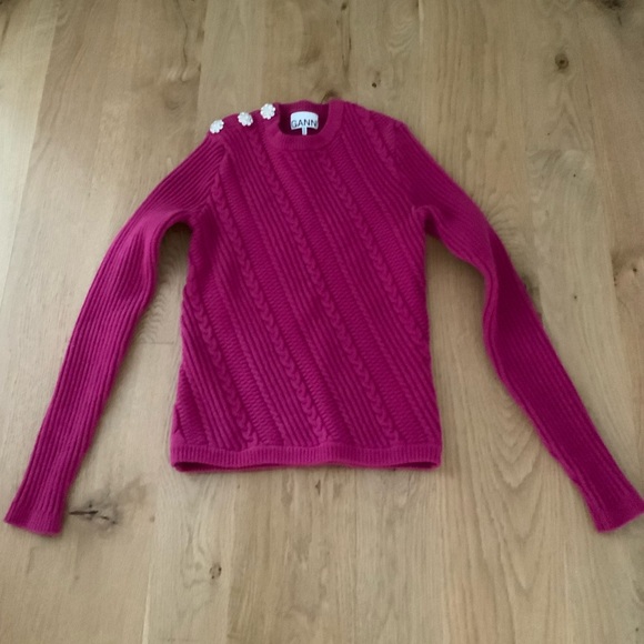 GANNI cable knit jumper top - Picture 7 of 14